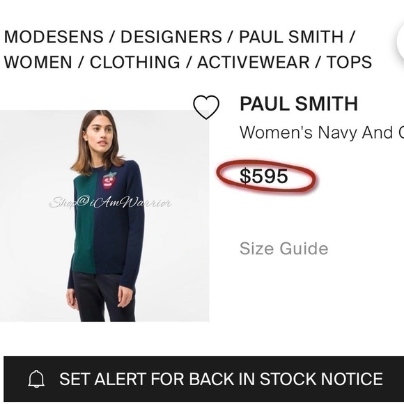 Paul Smith RARE strawberry beaded appliqué cashmere pullover *Shop@iamwarrior - Picture 3 of 9